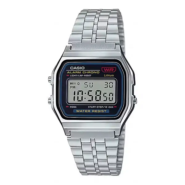 CASIO VINTAGE DIGITAL BLACK DIAL MEN’S WATCH | A159WA-N1DF